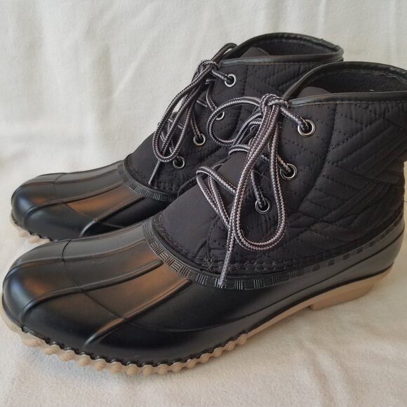Magellan Outdoors Women Duck Boots Snow Waterproof Black Quilted Size 10 - Picture 4 of 8